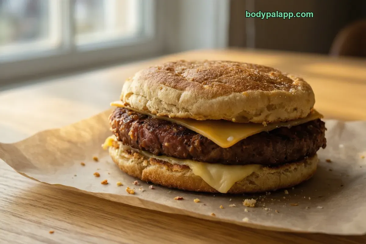 Sausage mcmuffin, fast food
