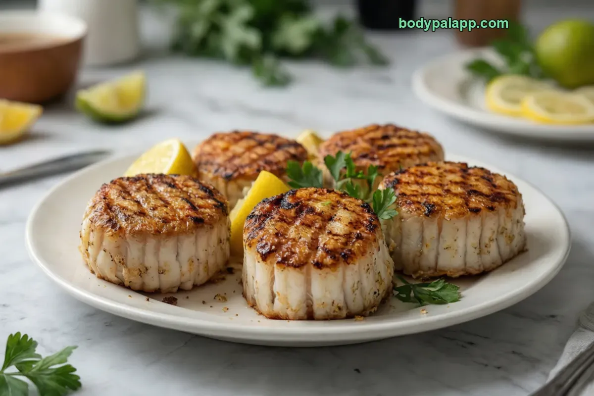 Grilled scallops, grilled