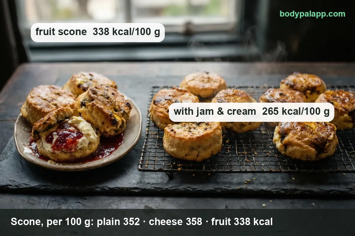Scone variants calories comparison