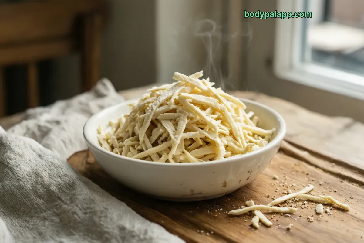 Shredded mozzarella cheese, low-moisture, part-skim