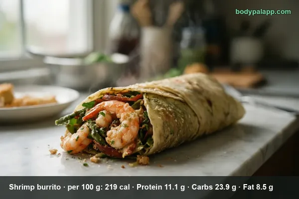 Shrimp Burrito calories