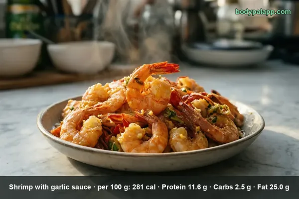 Shrimp With Garlic Sauce calories