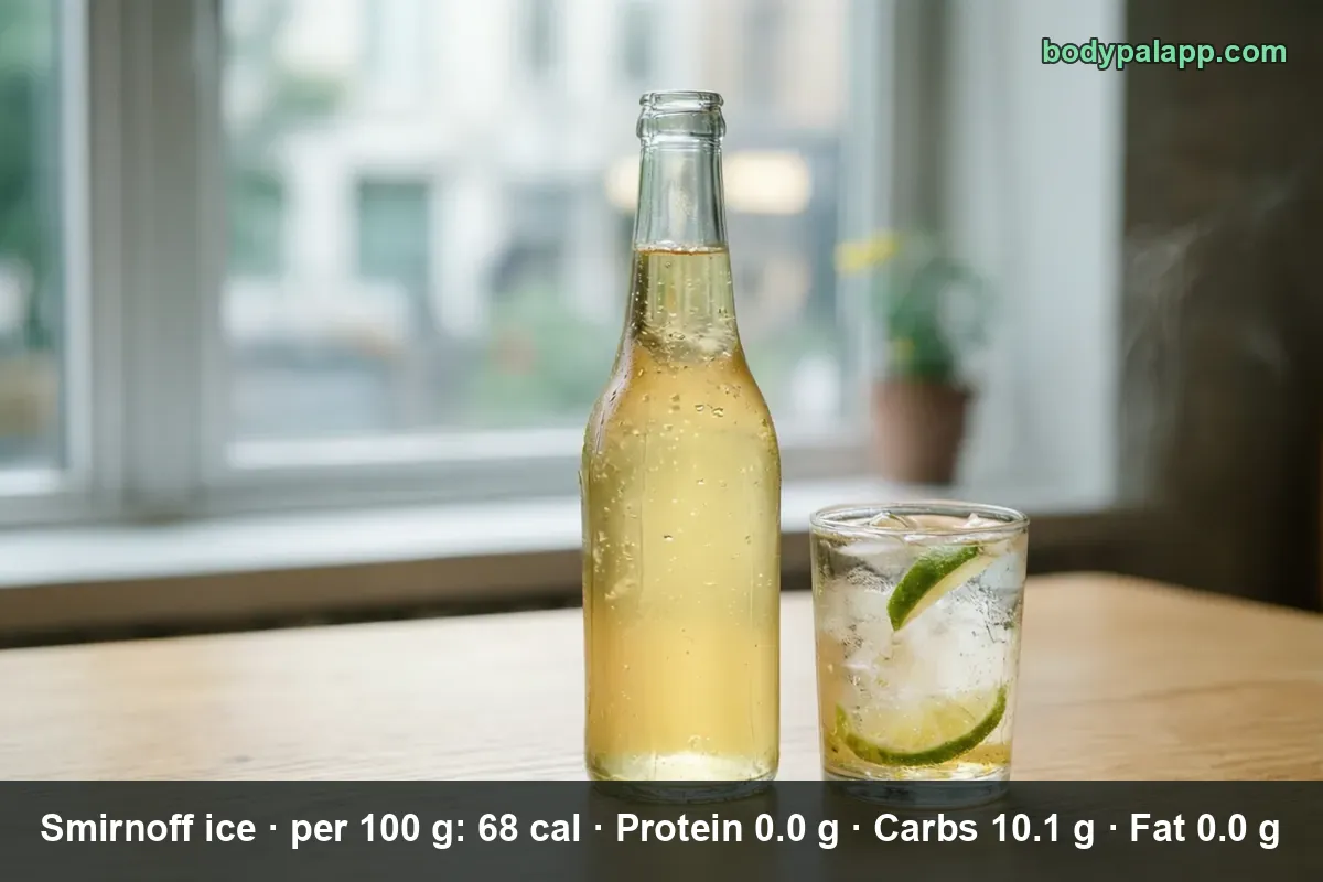 Bottle of pale gold sparkling drink without a label next to a glass of ice and lime
