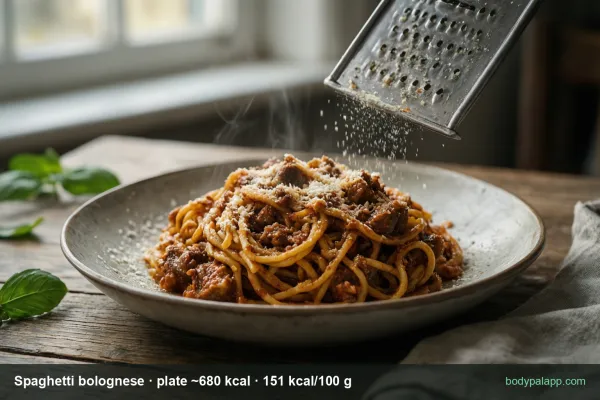 Spaghetti bolognese calories
