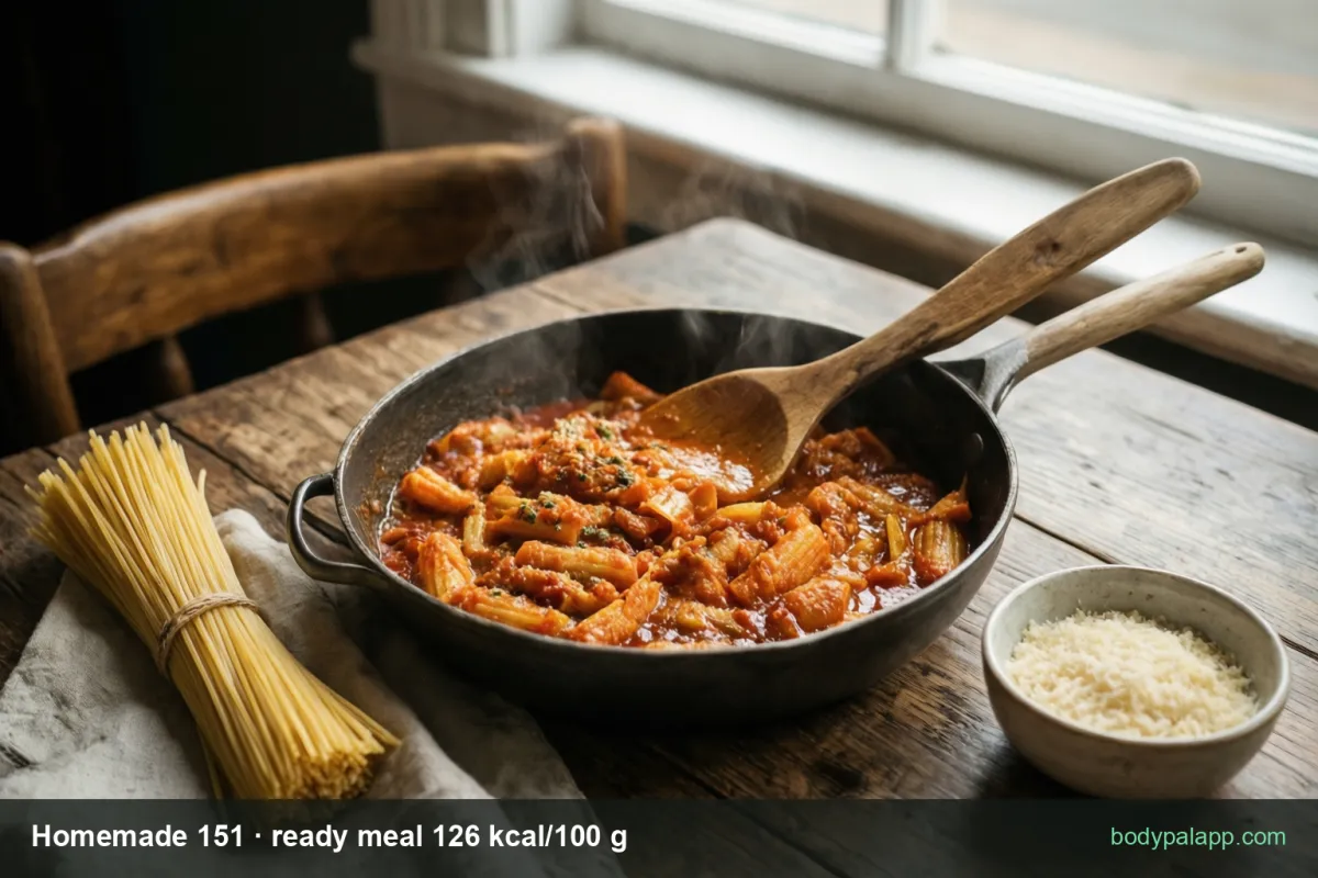 Spaghetti bolognese variants calories comparison