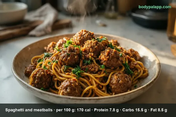 Spaghetti And Meatballs calories