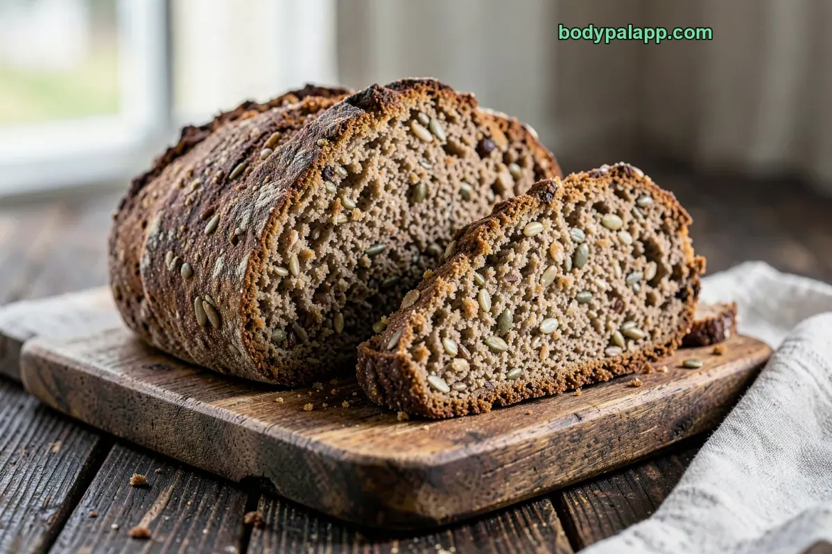 Spelt bread, packaged, per label