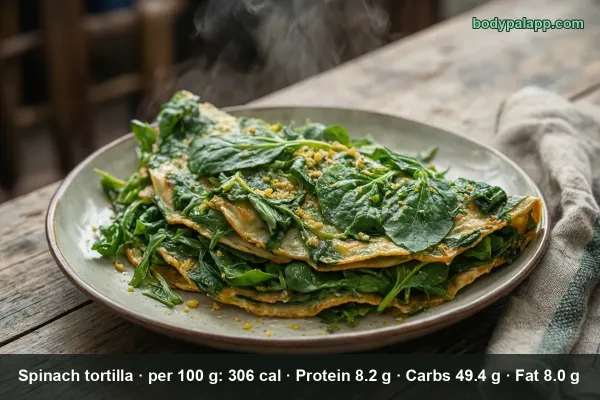 Spinach Tortilla calories