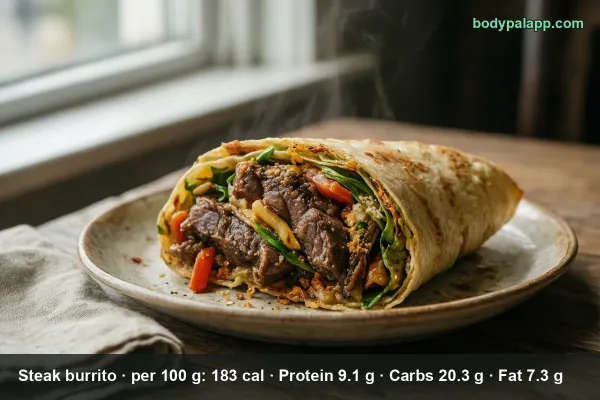 Steak Burrito calories