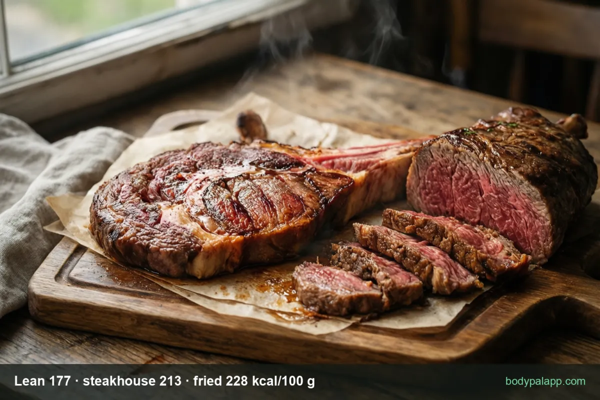 Steak variants calories comparison