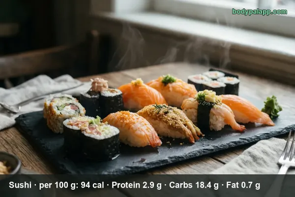 Sushi calories