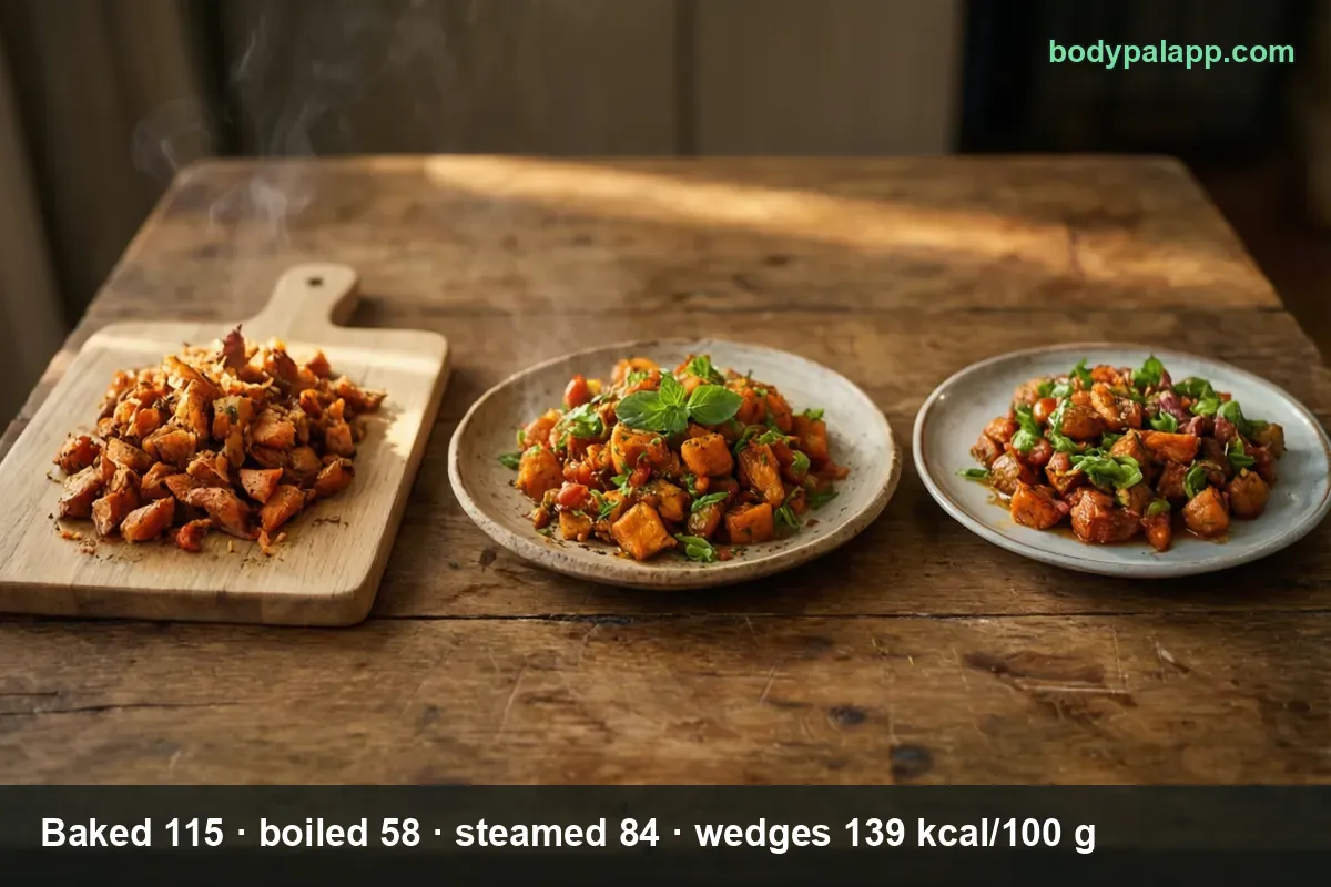 Sweet potato variants calories comparison