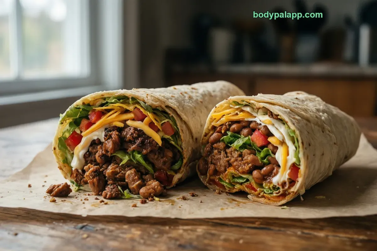 Taco bell burrito supreme, fast food, beef