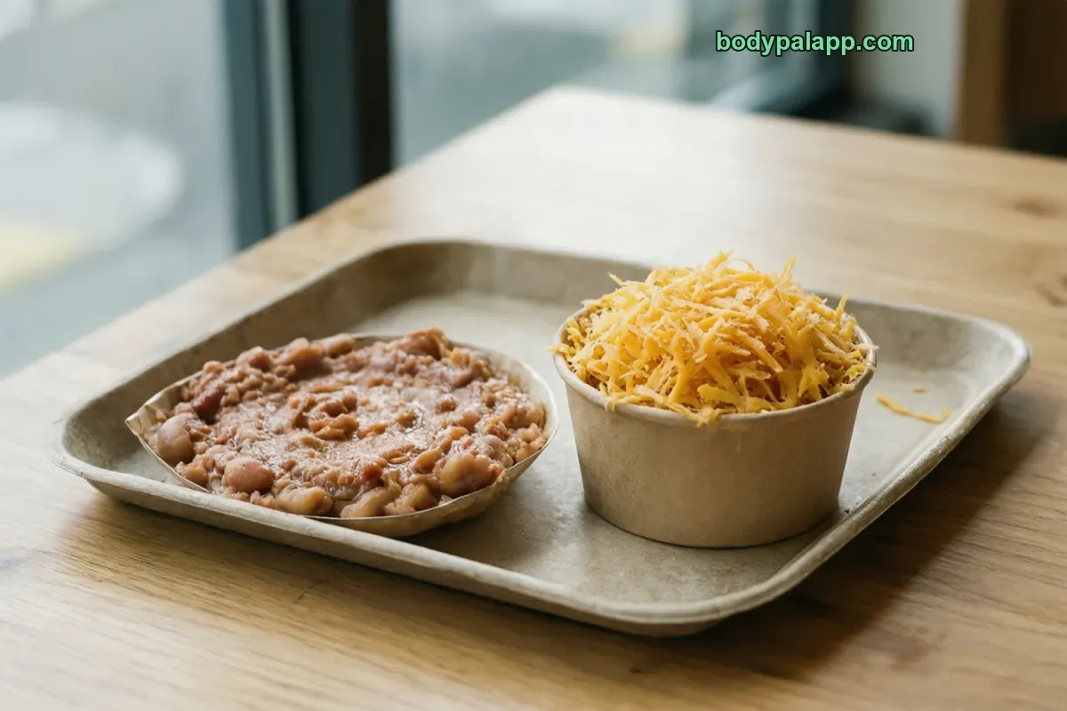 Taco bell refried beans, packaged, per label