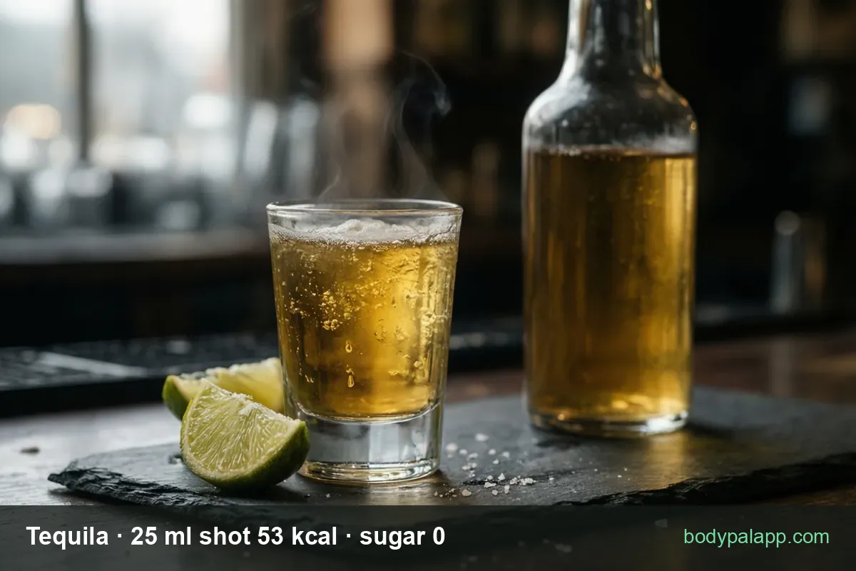 Tequila - 53 kcal a shot