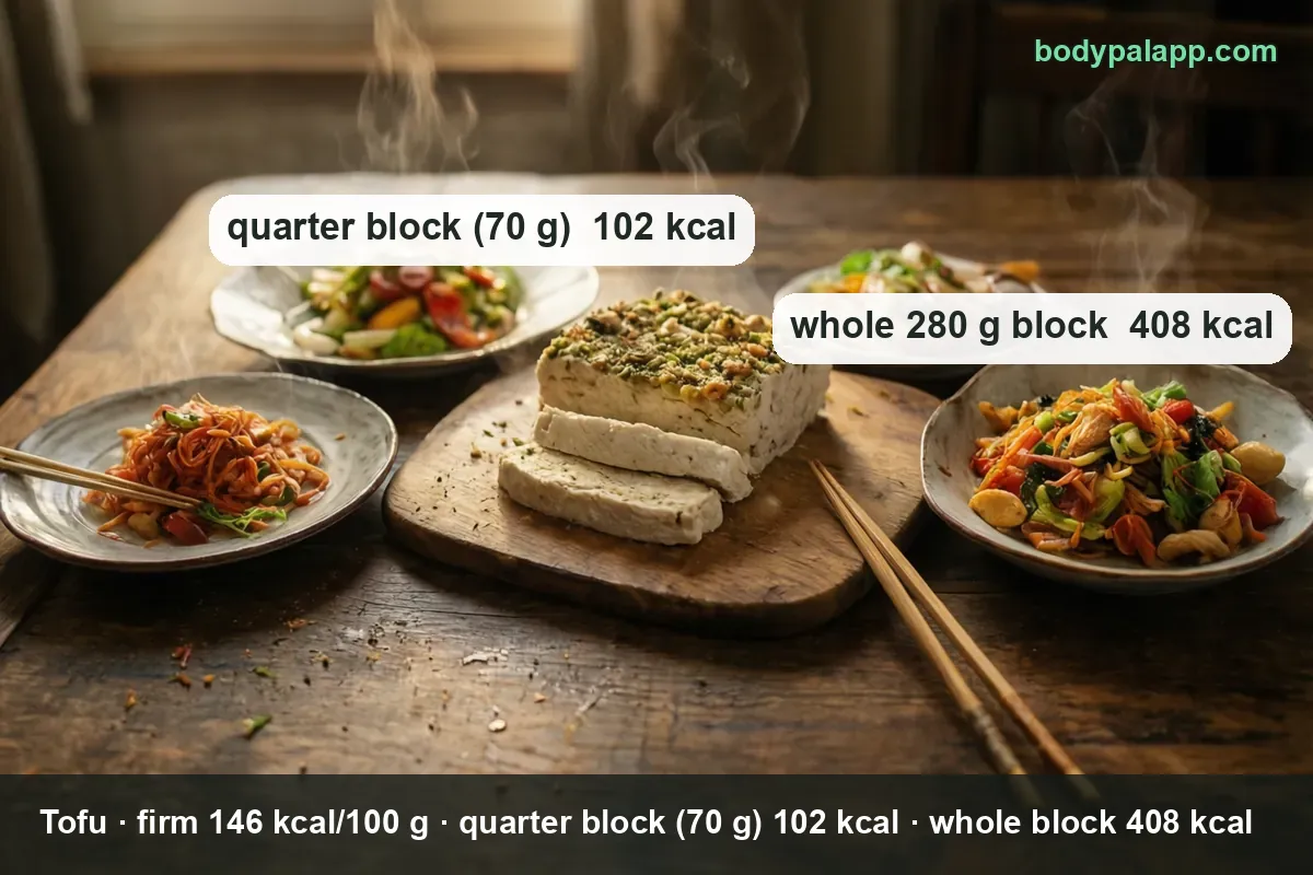 Tofu variants calories comparison - silken, firm, smoked and fried