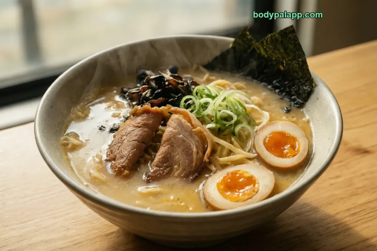 Tonkotsu ramen, packaged, per label