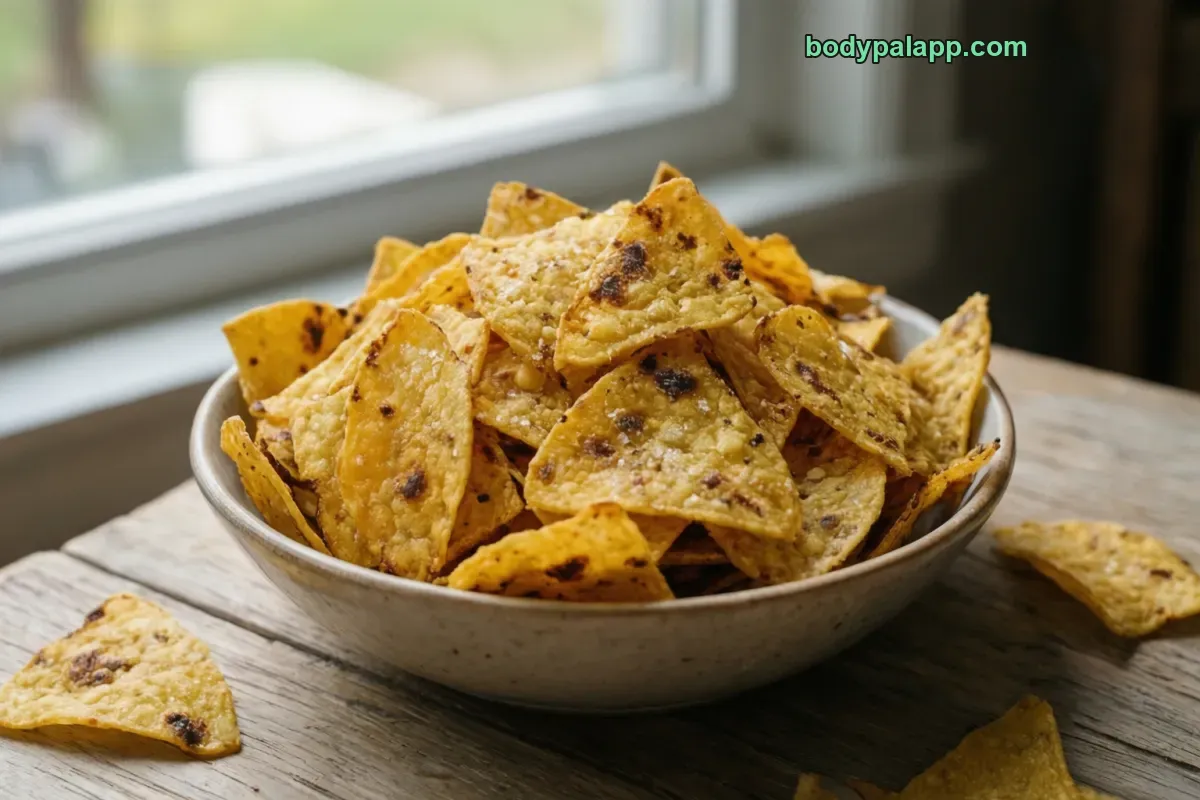 Tortilla chips, yellow corn, plain, salted