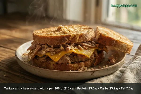 Turkey And Cheese Sandwich calories