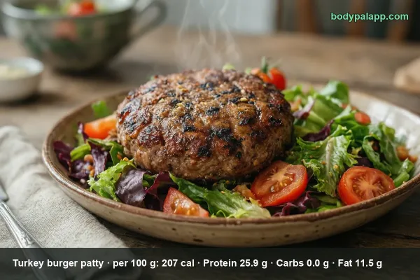 Turkey Burger With No Bun calories