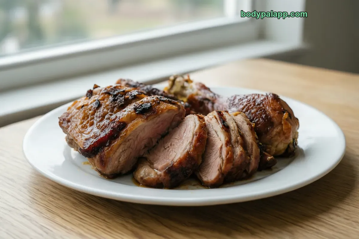 Turkey dark meat, roasted, meat only