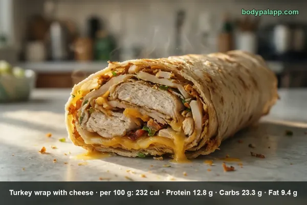 Turkey Wrap With Cheese calories