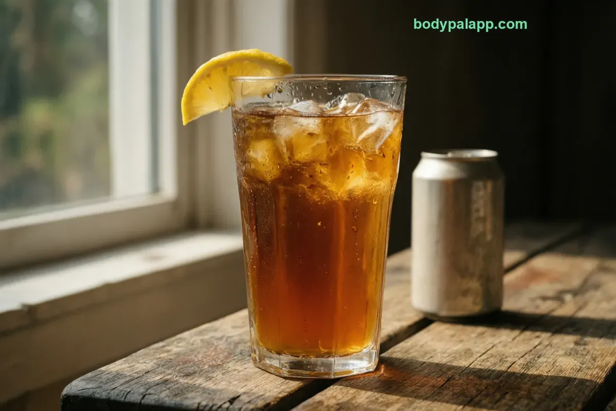 Twisted tea, sweetened malt beverage