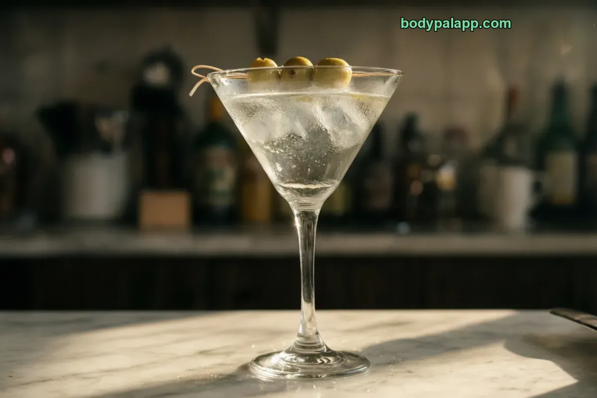 Vodka martini, 80 proof vodka pour