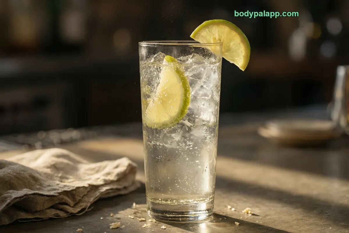 Vodka sprite, mixed with lemon-lime soda