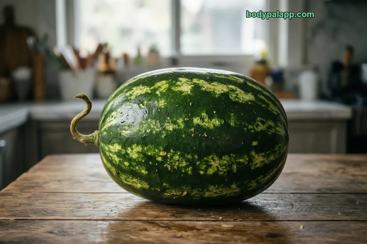 Whole watermelon, raw, whole melon