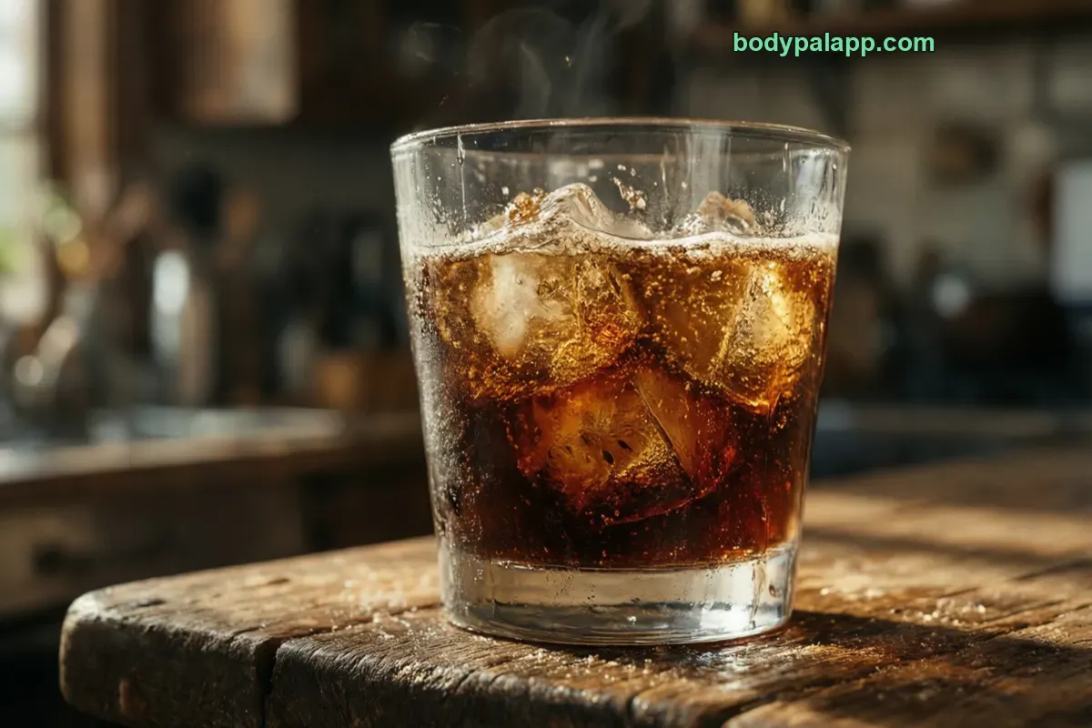 Whiskey and coke, mixed with regular cola