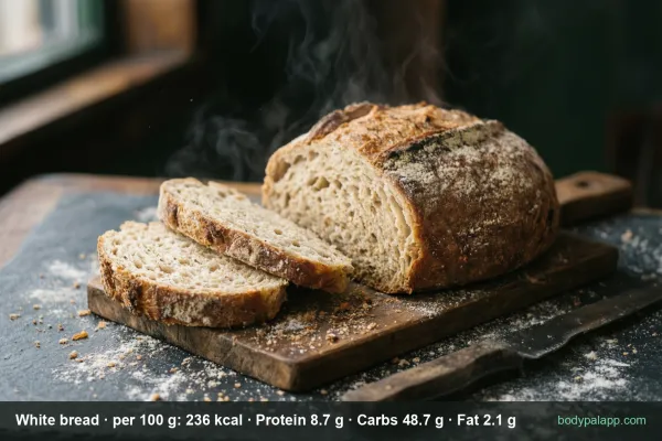 White bread calories