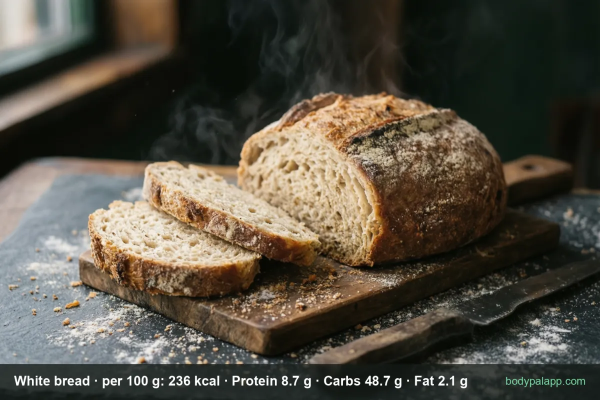 White bread - 85 kcal a slice