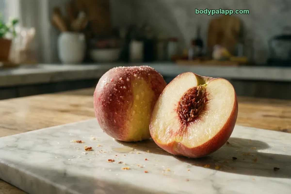 White nectarine, white variety, raw