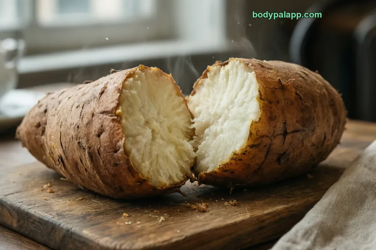 White sweet potato, boiled, without skin