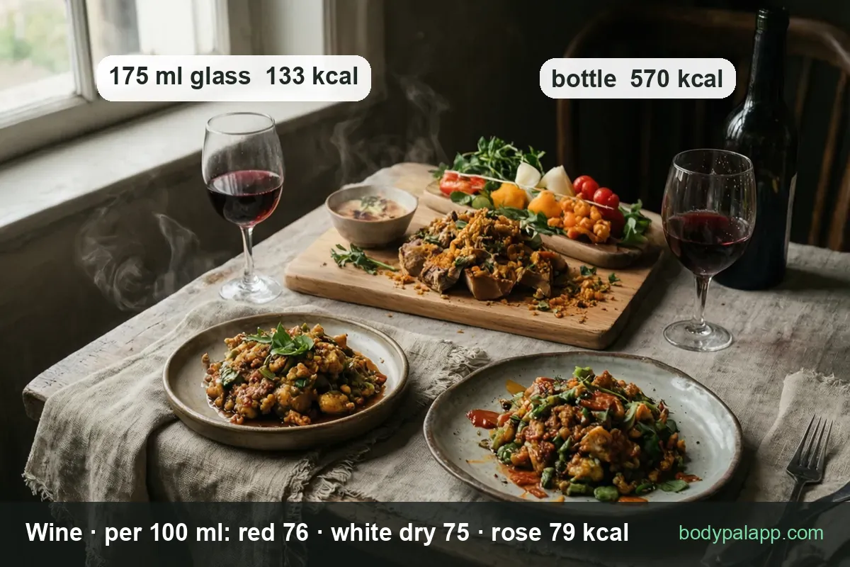 Wine variants calories comparison