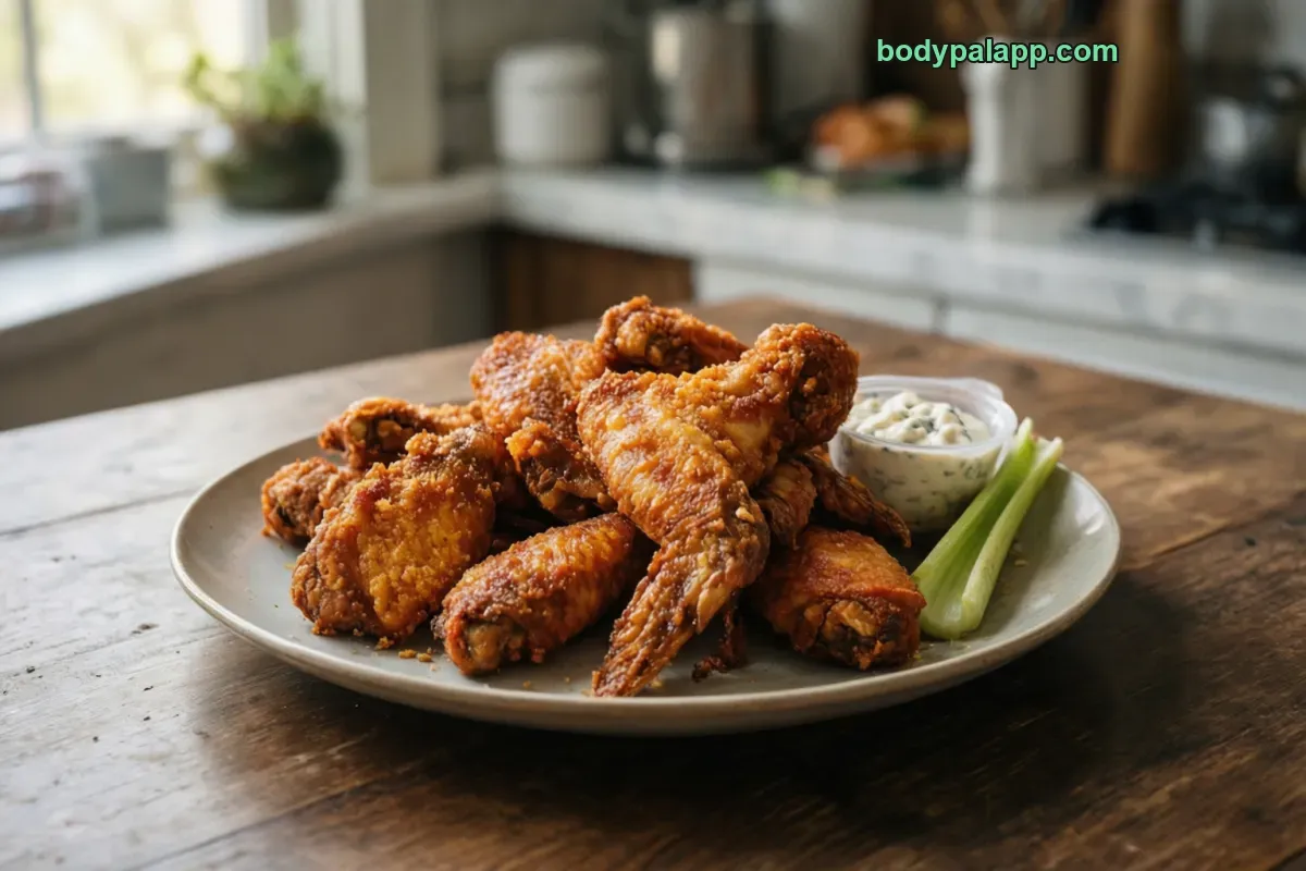 Chicken wings, plain, no sauce