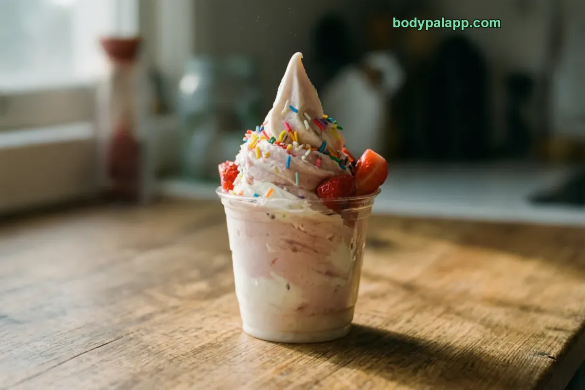 Menchie's frozen yogurt, soft serve, no toppings